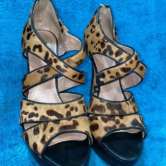 Vince Camuto heels sandals leopard print size 8 - Picture 6 of 7